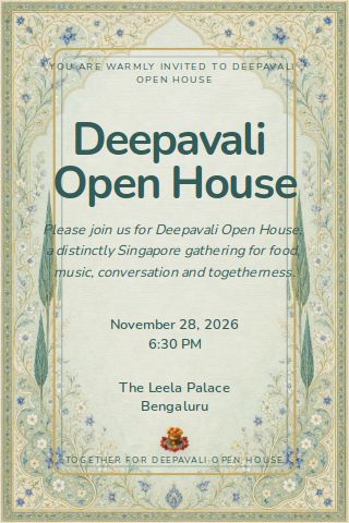 Deepavali Open House invitation design preview