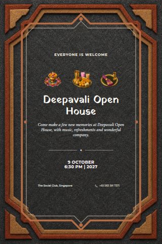 Deepavali Open House invitation preview