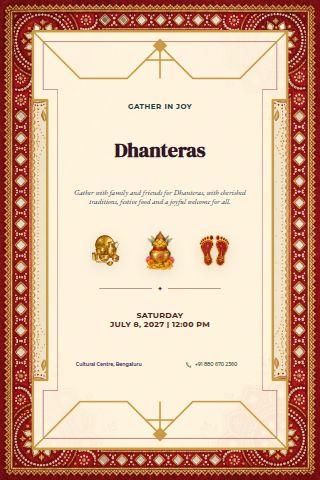 Dhanteras invitation preview