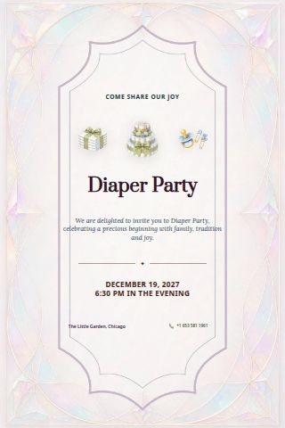 Diaper Party invitation preview