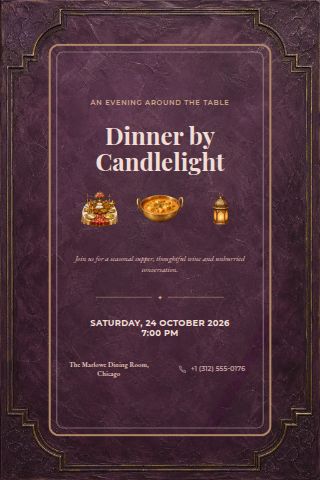 Dinner Party invitation preview