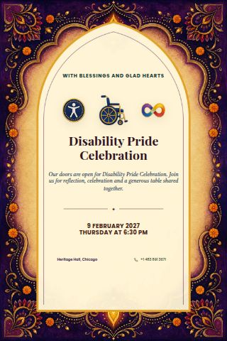 Disability Pride Celebration invitation preview