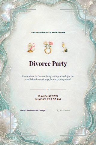 Divorce Party invitation preview