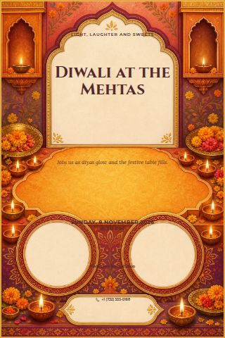 Diwali invitation design preview
