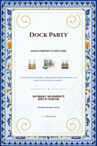 Dock Party invitation preview