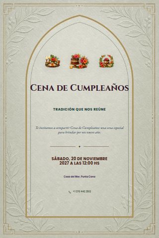 Adult Birthday Dinner invitation design