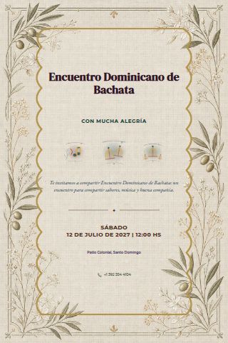 Dominican Bachata Social invitation design preview