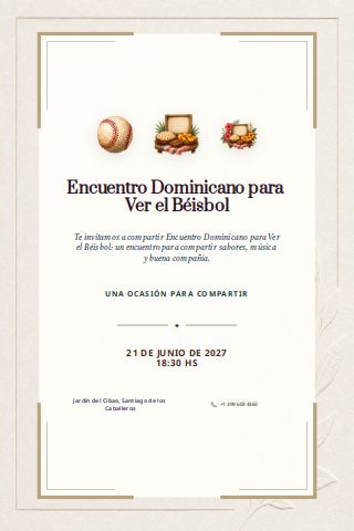 Dominican Baseball Watch Party invitation preview