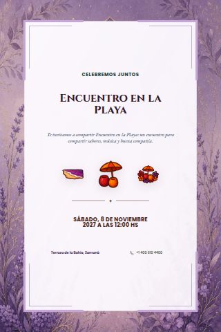 Caribbean Beach Gathering invitation design