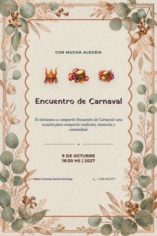 Carnival Gathering invitation design