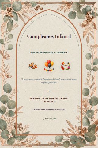 Children's Birthday invitation design