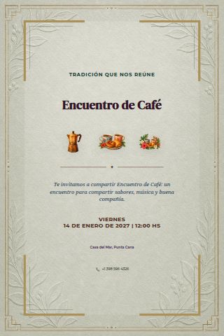 Coffee Gathering invitation design
