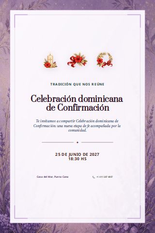 Dominican Confirmation Celebration invitation preview