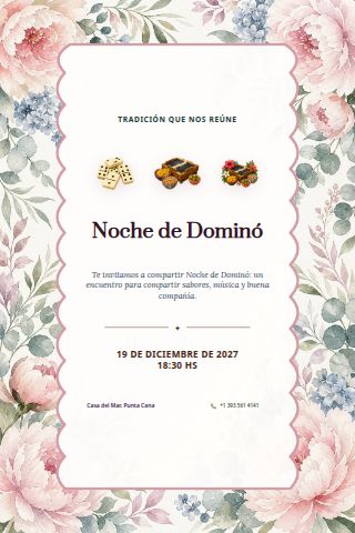 Domino Night invitation design