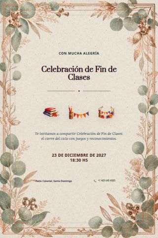 End-of-School Celebration invitation design