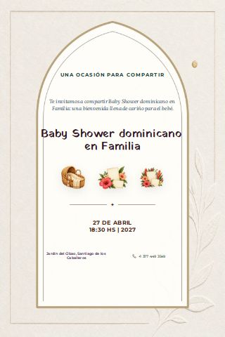 Dominican Family Baby Shower invitation preview
