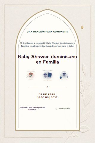 Dominican Family Baby Shower invitation design preview
