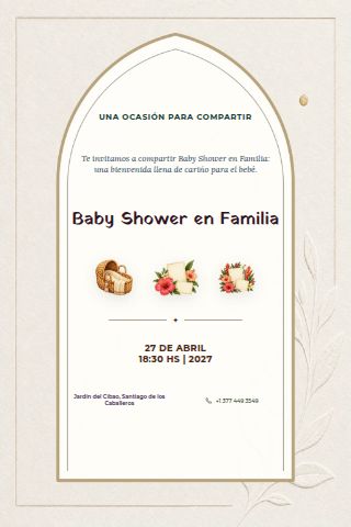 Family Baby Shower invitation design