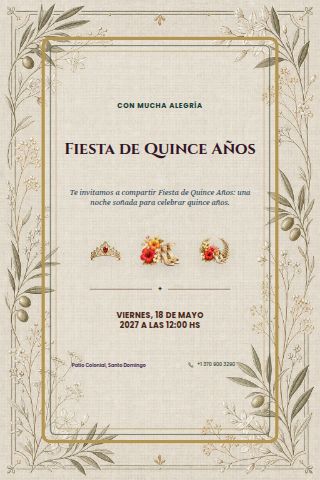 Fiesta de Quince invitation design