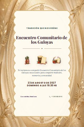 Dominican Guloyas Community Gathering invitation preview