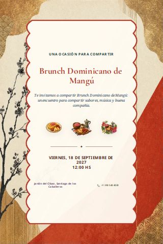 Dominican Mangú Brunch invitation preview