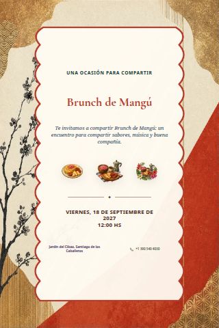 Mangú Brunch invitation design
