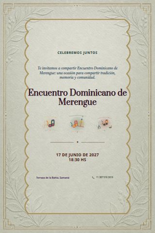 Dominican Merengue Festival Gathering invitation design preview