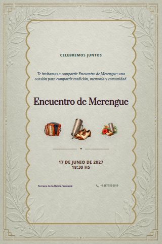 Merengue Festival Gathering invitation design