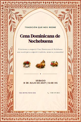 Dominican Nochebuena Dinner invitation preview