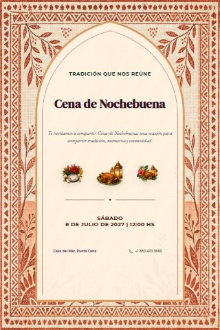 Nochebuena Dinner invitation design