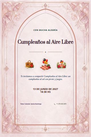 Outdoor Birthday Picnic invitation design
