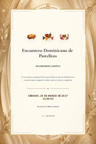 Dominican Pastelito Party invitation preview