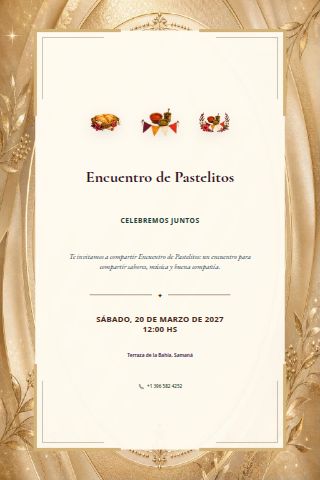 Pastelito Party invitation design