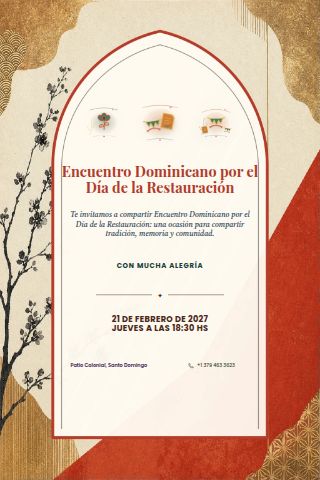 Dominican Restoration Day Gathering invitation design preview