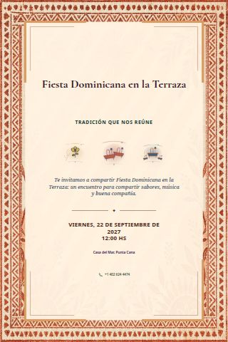 Dominican Rooftop Party invitation design preview