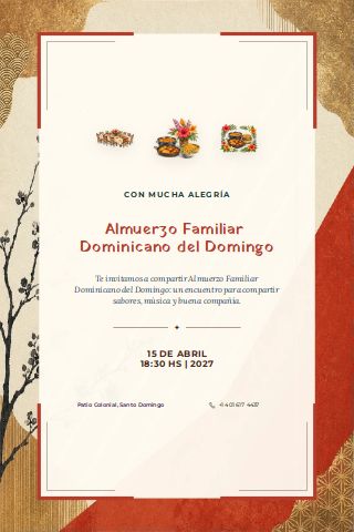 Dominican Sunday Family Lunch invitation preview