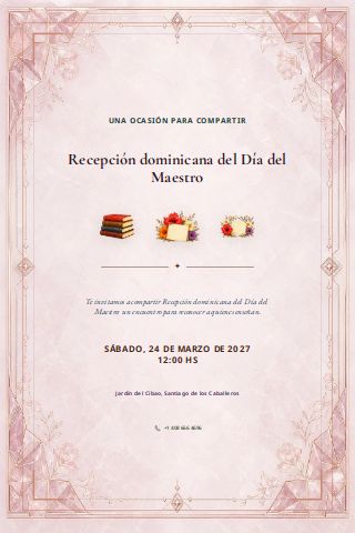 Dominican Teachers' Day Reception invitation preview