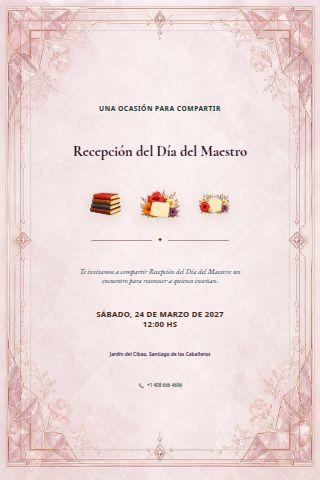 Teachers' Day Reception invitation design