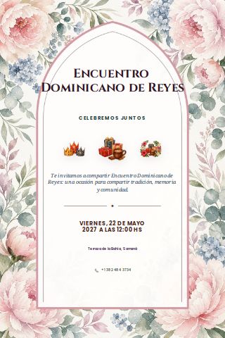 Dominican Three Kings Gathering invitation preview
