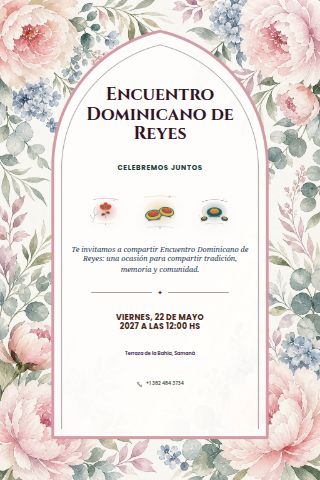 Dominican Three Kings Gathering invitation design preview