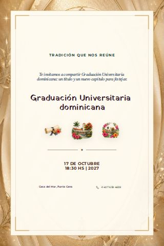 Dominican University Graduation invitation preview