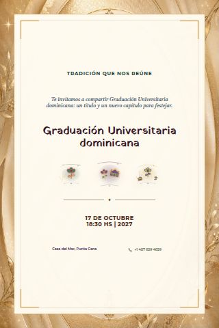 Dominican University Graduation invitation design preview