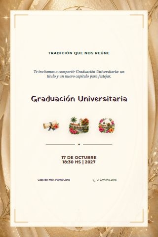University Graduation invitation design