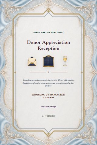 Donor Appreciation Reception invitation preview