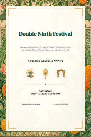 Double Ninth Festival invitation preview