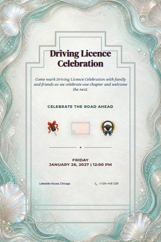 Driving Licence Celebration invitation preview