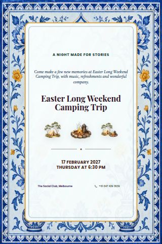 Easter Long Weekend Camping Trip invitation preview