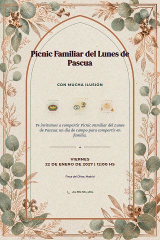 Easter Monday Family Picnic invitation design preview