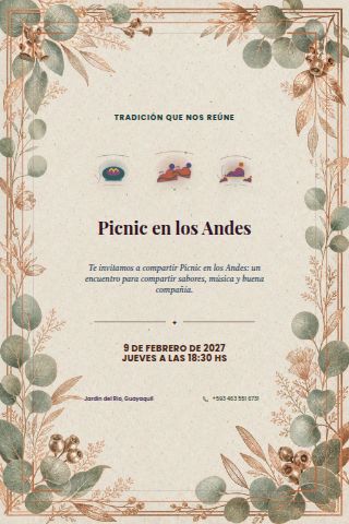 Andean Picnic invitation design