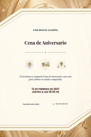 Anniversary Dinner invitation design